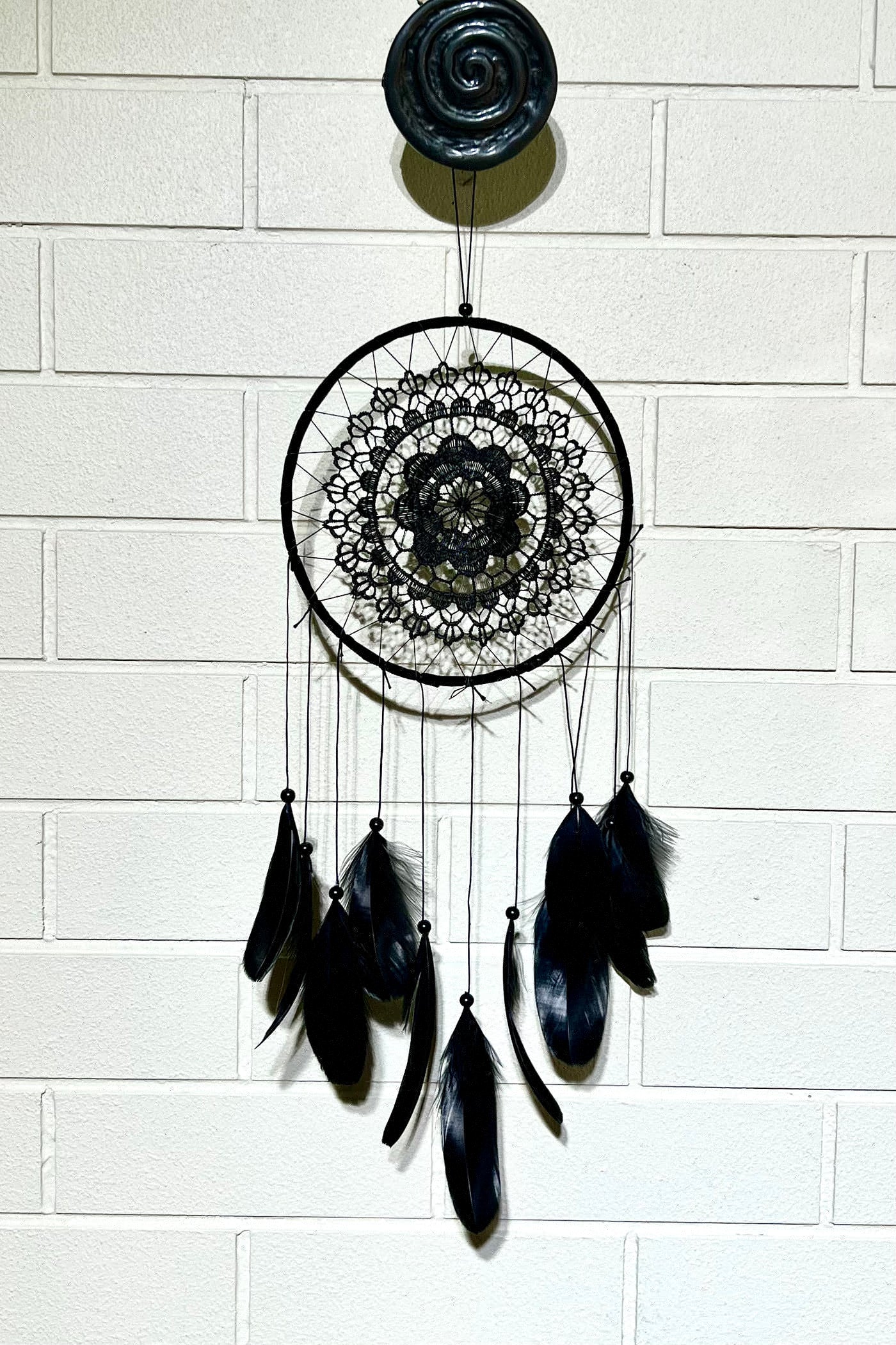 Large Lace & Feathers Dreamcatcher